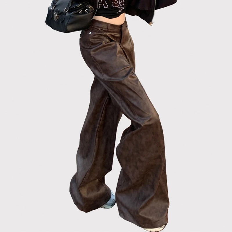 Pantalones de cuero para mujer