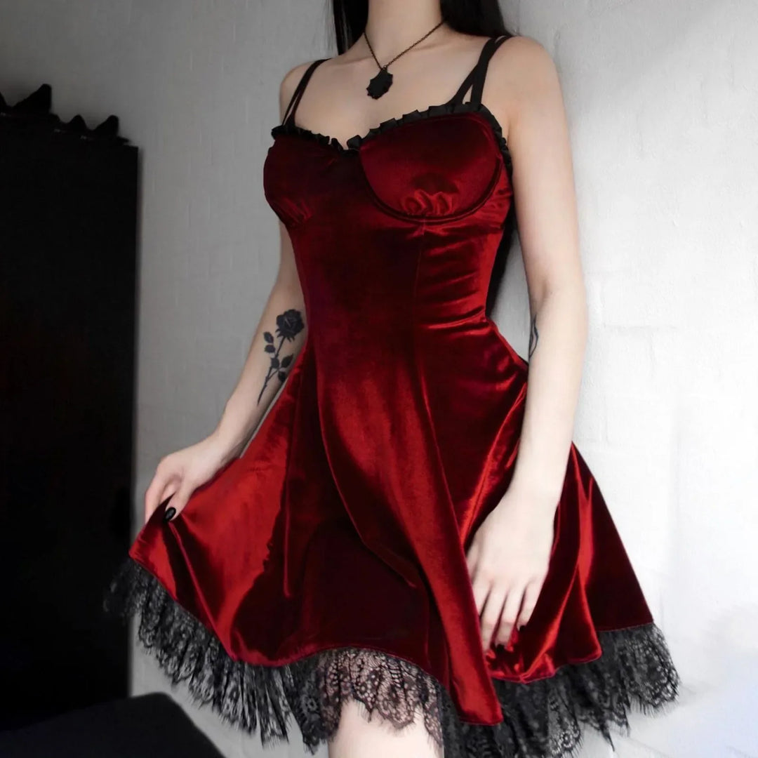 Vestido de terciopelo para mujer
