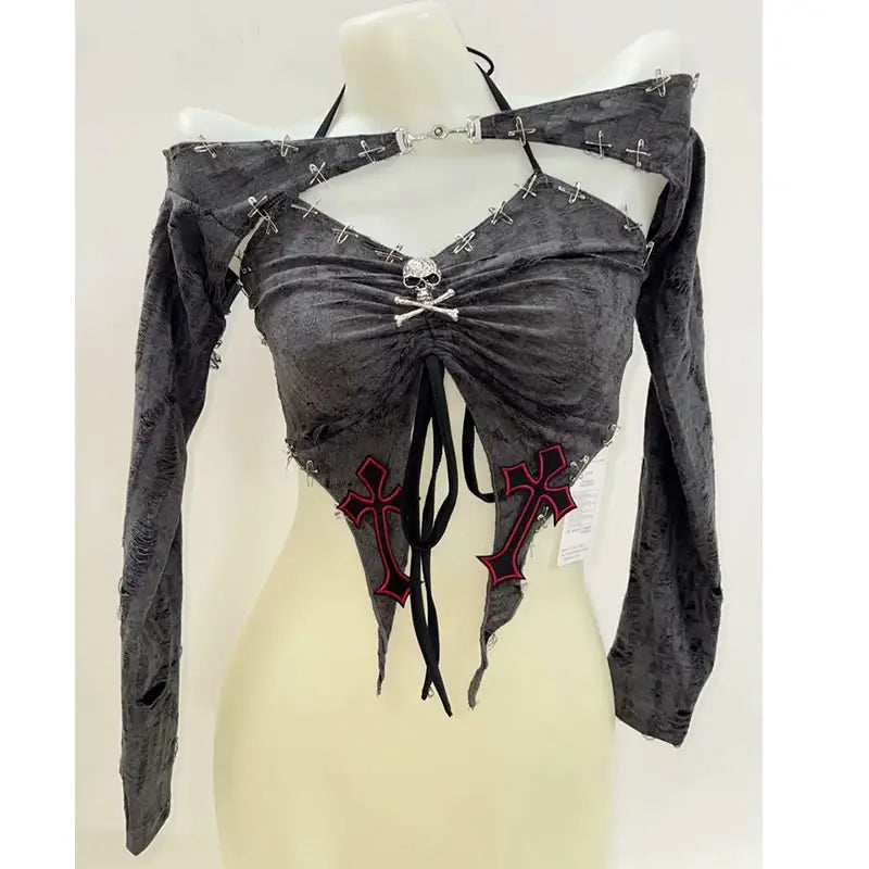 Top de calavera para mujer