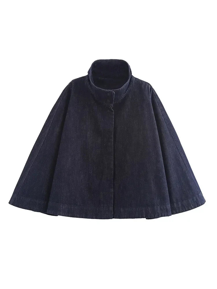 Capa vaquera azul para mujer