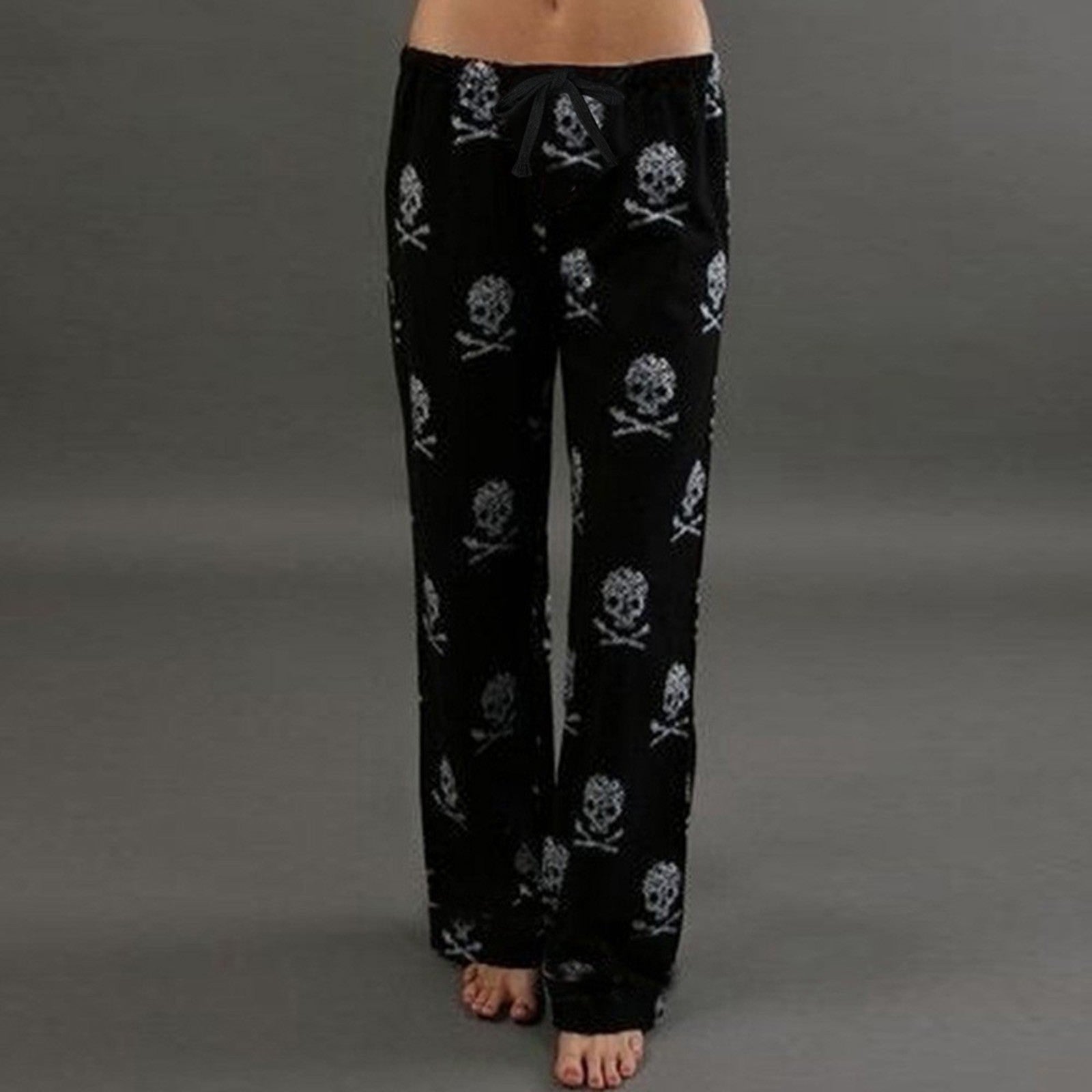 J-Fashion Gothic Graffiti Skeleton Waist Lace-Up Pants | ChicGrl main image 1