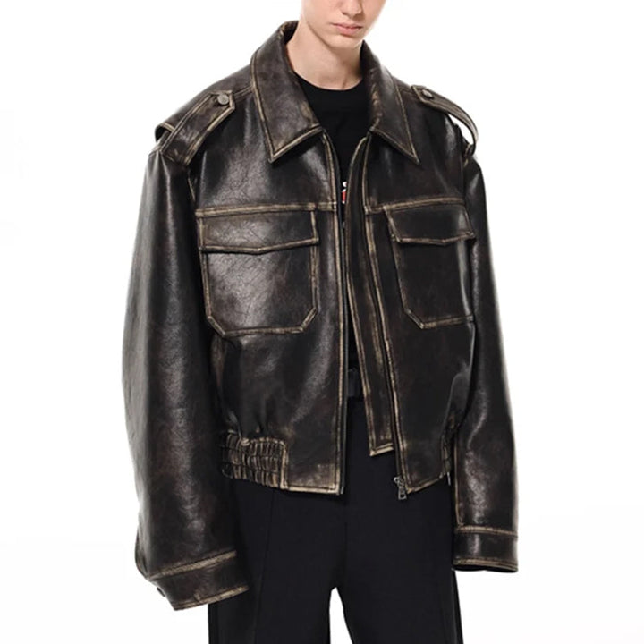 Men's Oversized Leather Jacket