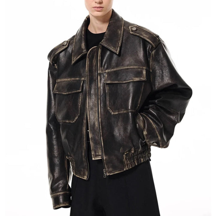 Men's Oversized Leather Jacket