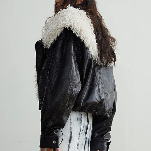 Women's Faux Fur Coat Black