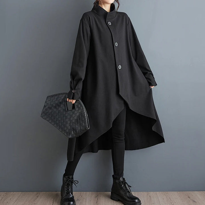 Women's Casual Cape Coat Black