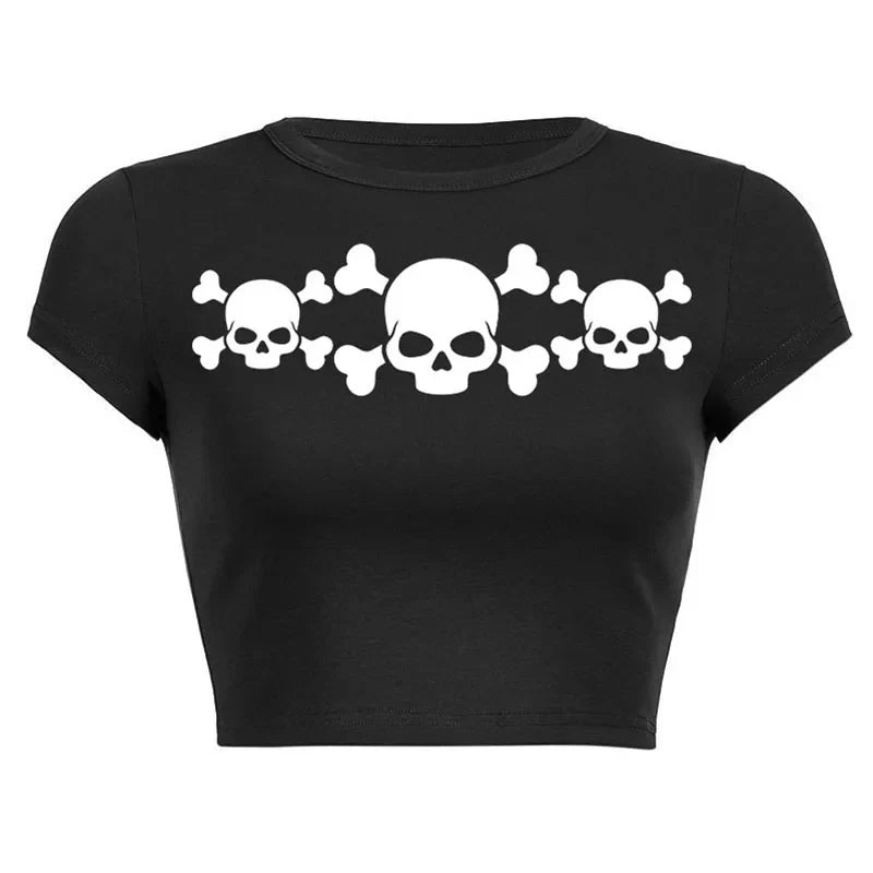 Women's Skull Crop Top