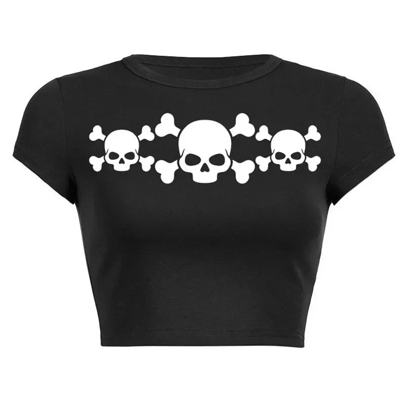 Women's Skull Crop Top