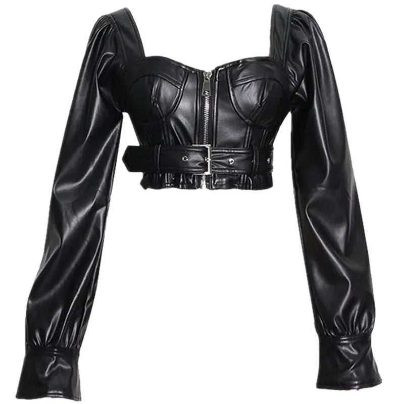 Leather Crop Top – Gothic Mania