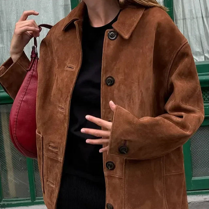 Women's Suede Leather Coat