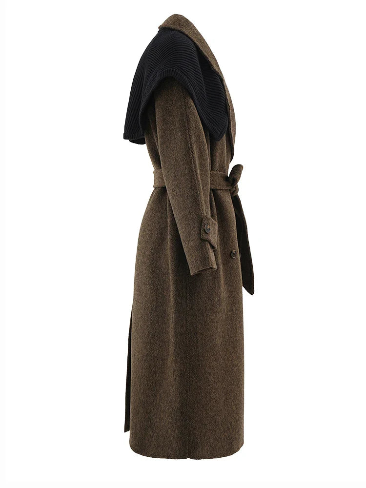 Women's Woolen Coat Brown