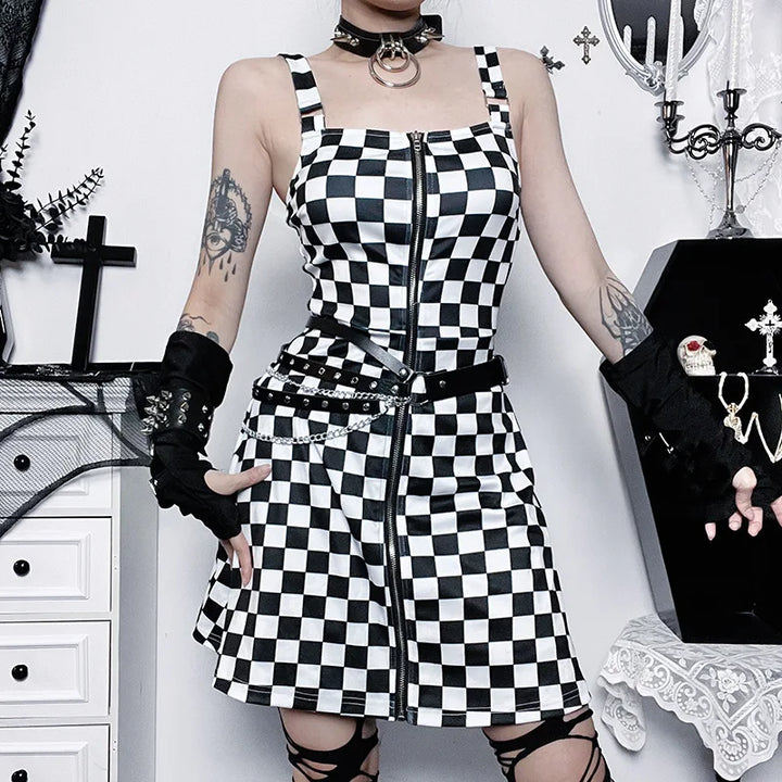 Gothic Plaid Dress