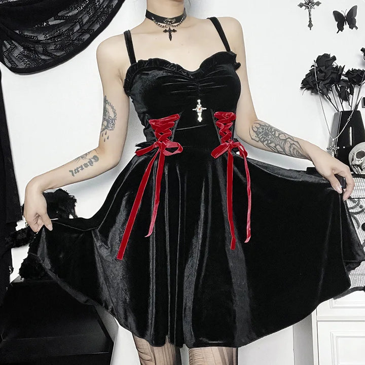 Vestido gótico de terciopelo