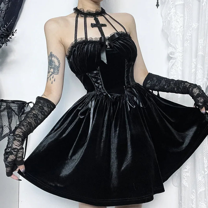 Vestido de cóctel gótico