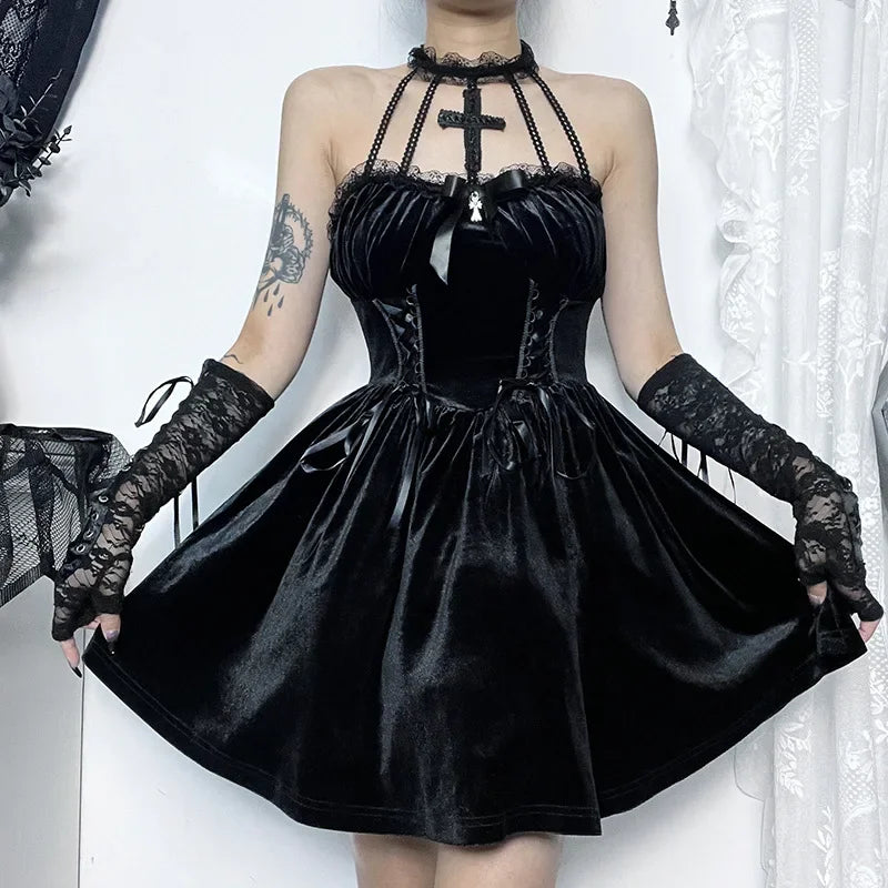 Vestido de cóctel gótico