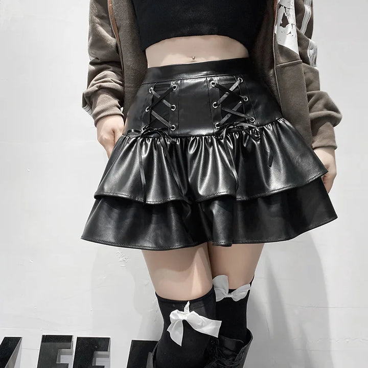 Gothic Leather Skirt