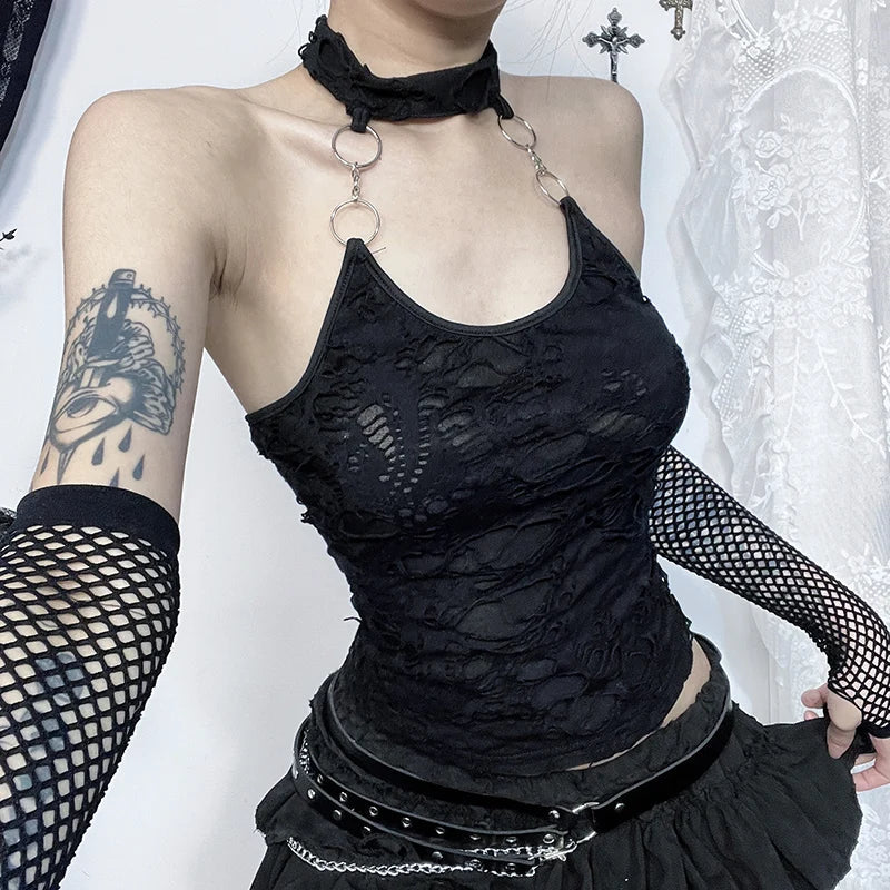 Top gótico de mujer