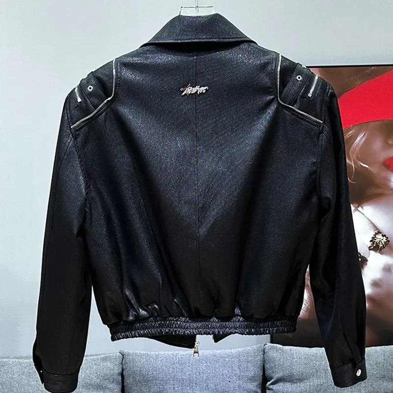 Chaqueta lisa negra para hombre