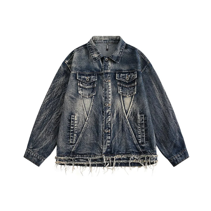 Men's Washed Denim Jacket Blue