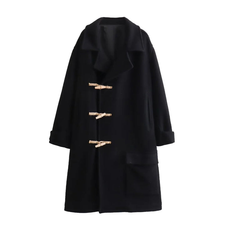 Women's Casual Black Coat