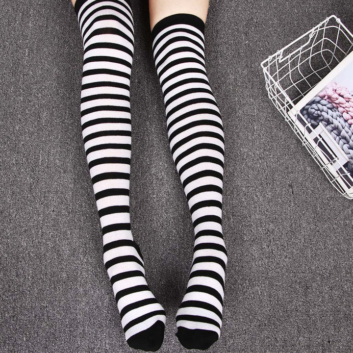 Black & White Striped Socks