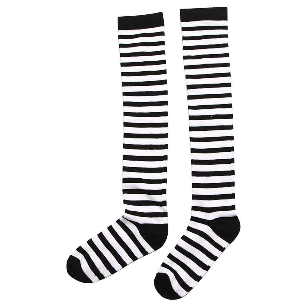 Black & White Striped Socks