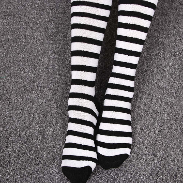 Black & White Striped Socks