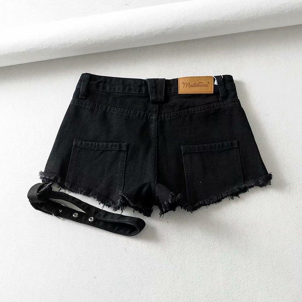 Denim Gothic Shorts