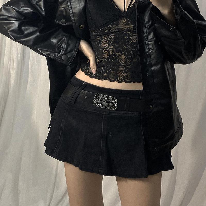 Denim Punk Miniskirt