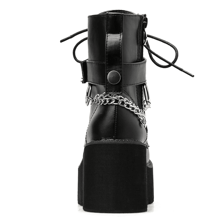 Punk Style Chain Boots