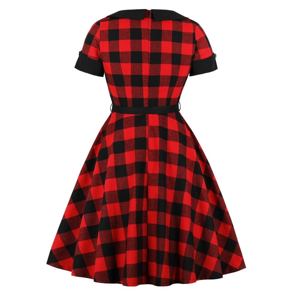 Retro Plaid Dress