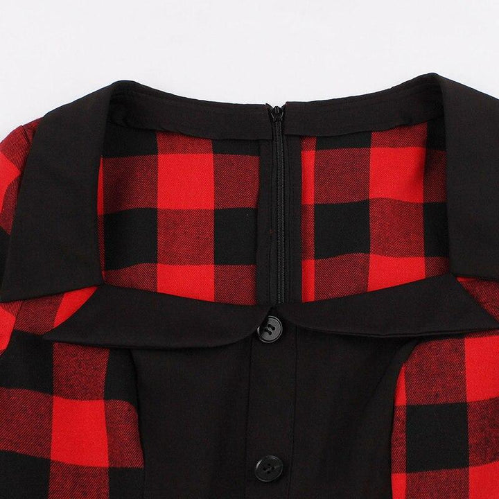 Retro Plaid Dress