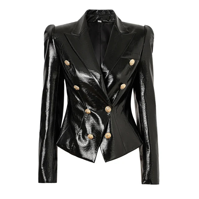 Women's Leather Blazer