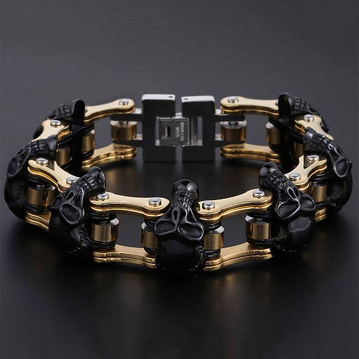 Pulsera de calavera de eslabones