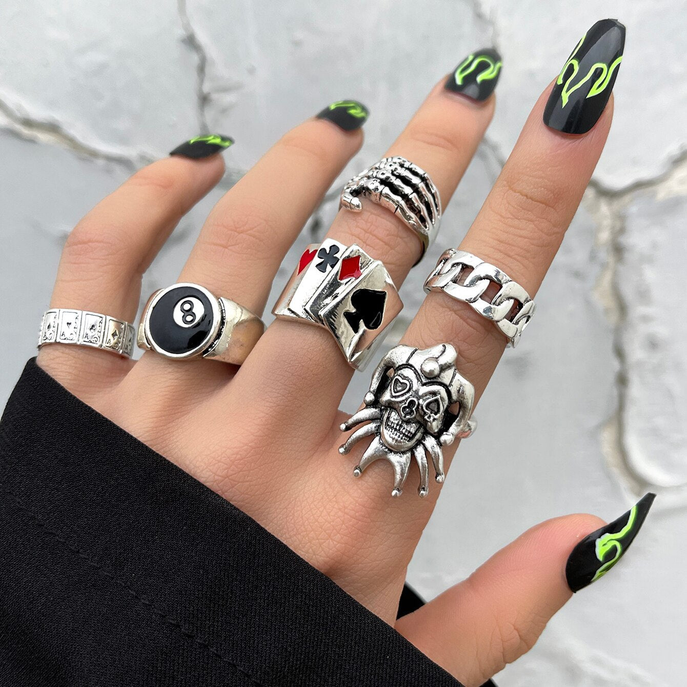 Gothic Punk Ring Set – Gothic Mania