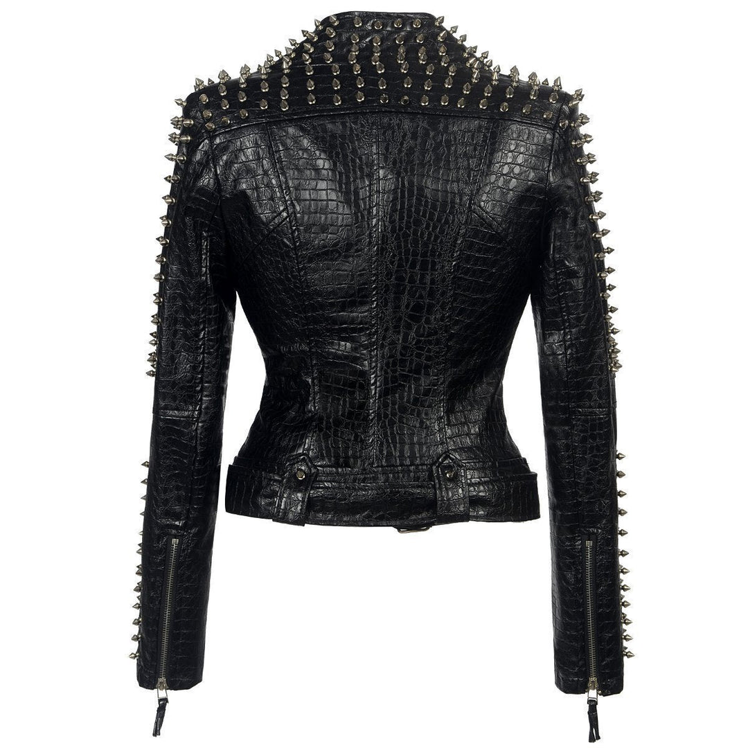 Women's Spiked Leather Jacket