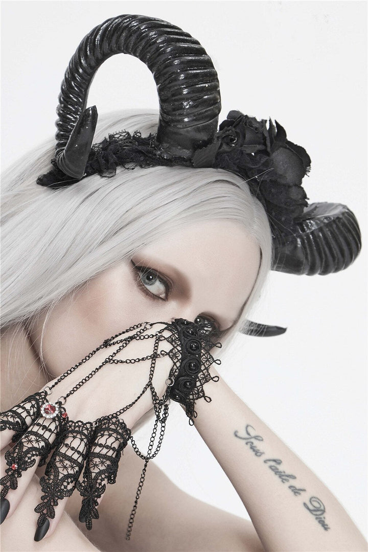 Dark Rose Headpiece