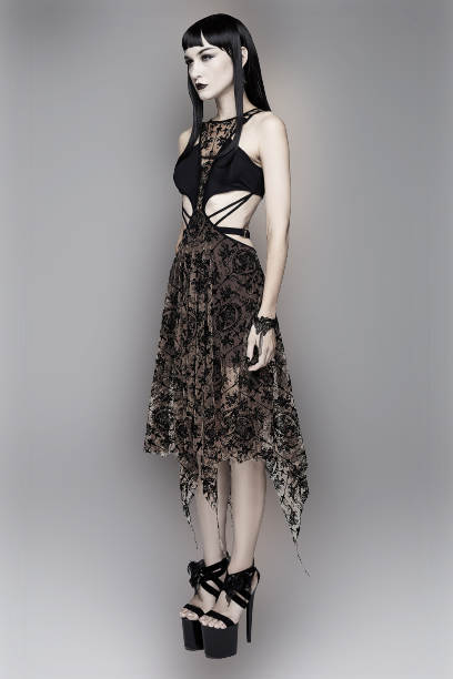 Lace Cameo Butterfly Dress