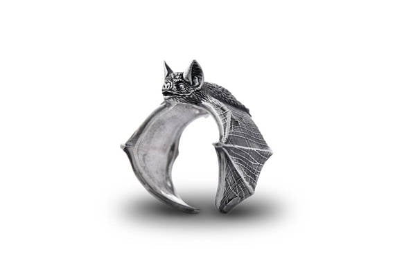Anillo de murciélago unisex