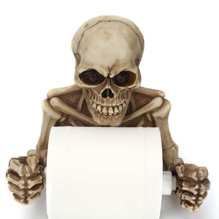 Porta rollos de papel con forma de calavera