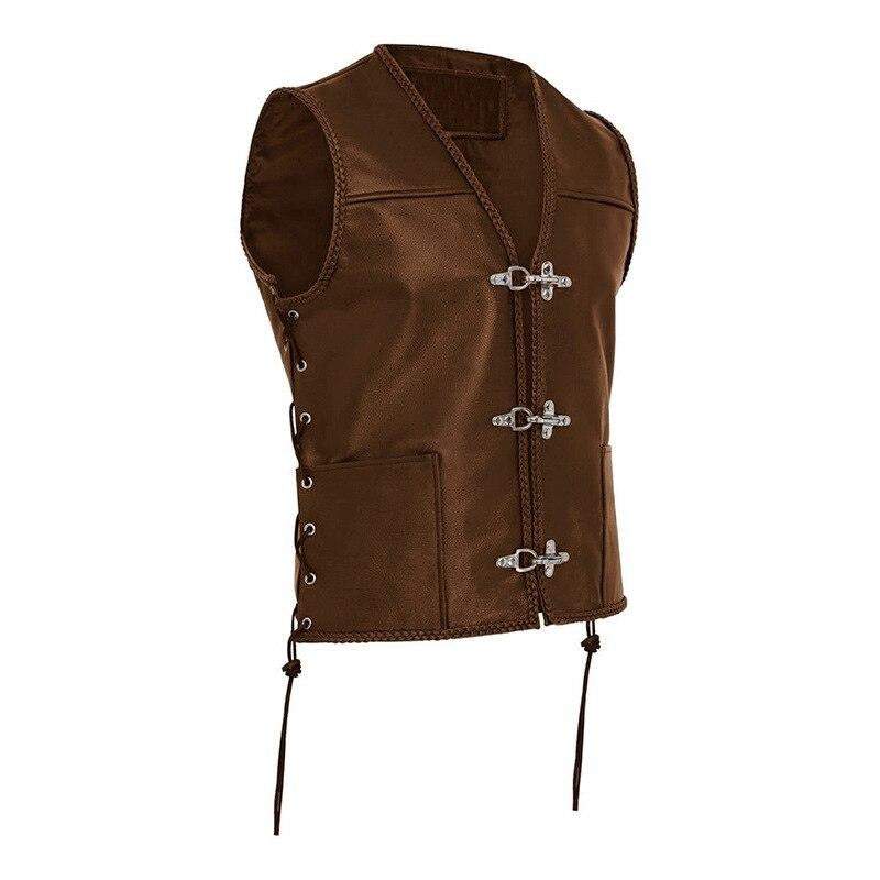 Chaleco de cuero para hombre