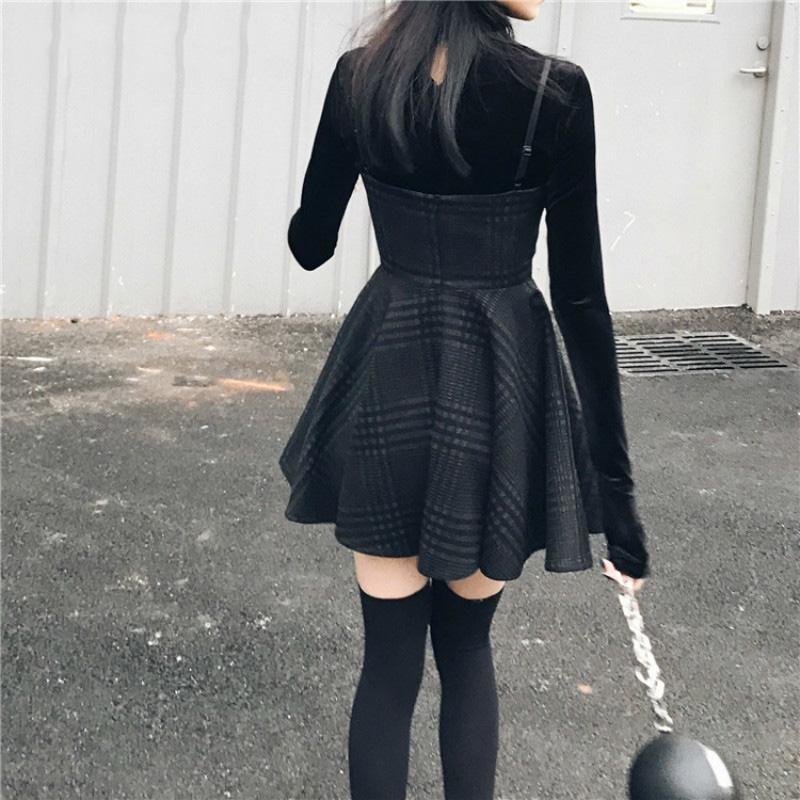 PUNK ROCK PLATED DRESS